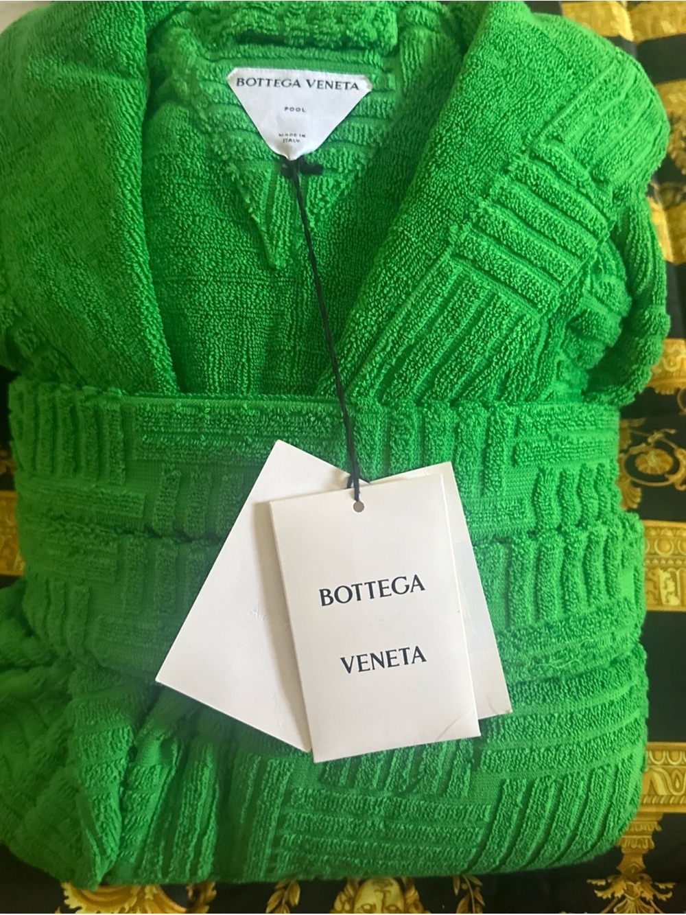 Bottega Veneta Unisex Bathrobe in Grass Size M NWT